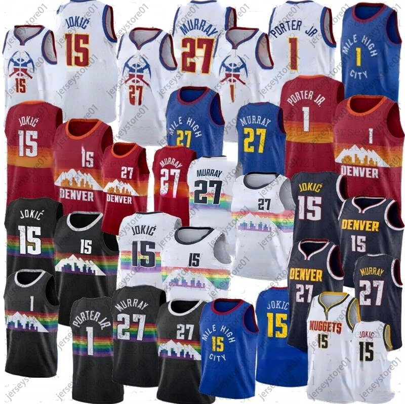 2021 New Men Nikola 15 Jokics Jamal 27 Murray Jersey 1 Porter Jr. Basketball City Navy Red Blue White Black Good Quality Size S-2XL, As
2021 New Men Nikola 15 Jokics Jamal 27 Murray Jersey 1 Porter Jr. Basketball City Navy Red Blue White Black Good Quality Size S-2XL, As