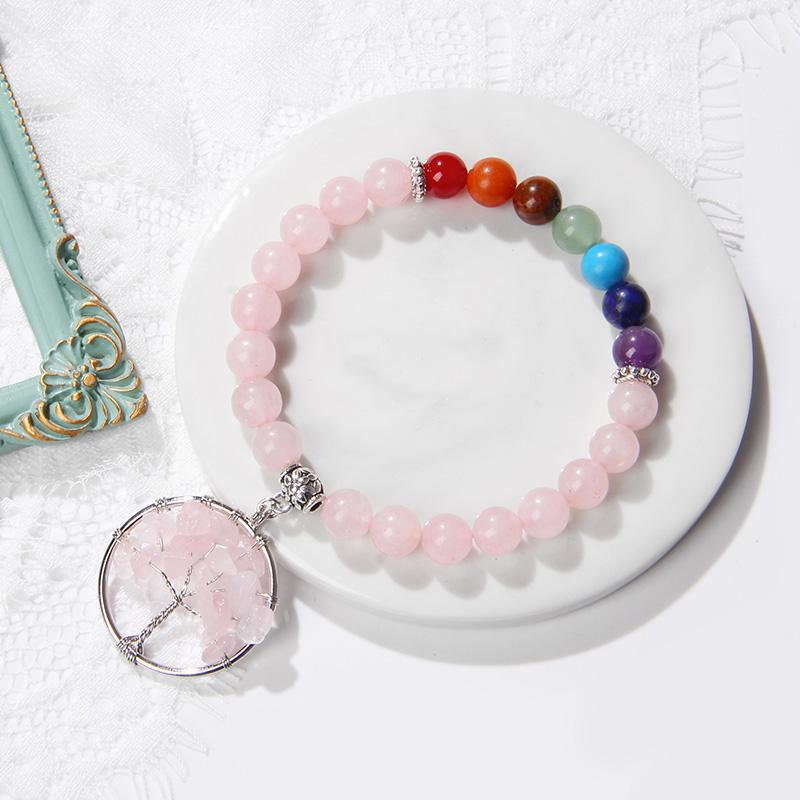 Charm Bracelets Tree Of Life Bracelet Handmade Natural Stone 7 Chakra For Women Men Pink Quartzs Amethysts Bangle Female Jewelry, Golden;silver
Charm Bracelets Tree Of Life Bracelet Handmade Natural Stone 7 Chakra For Women Men Pink Quartzs Amethysts Bangle Female Jewelry, Golden;silver