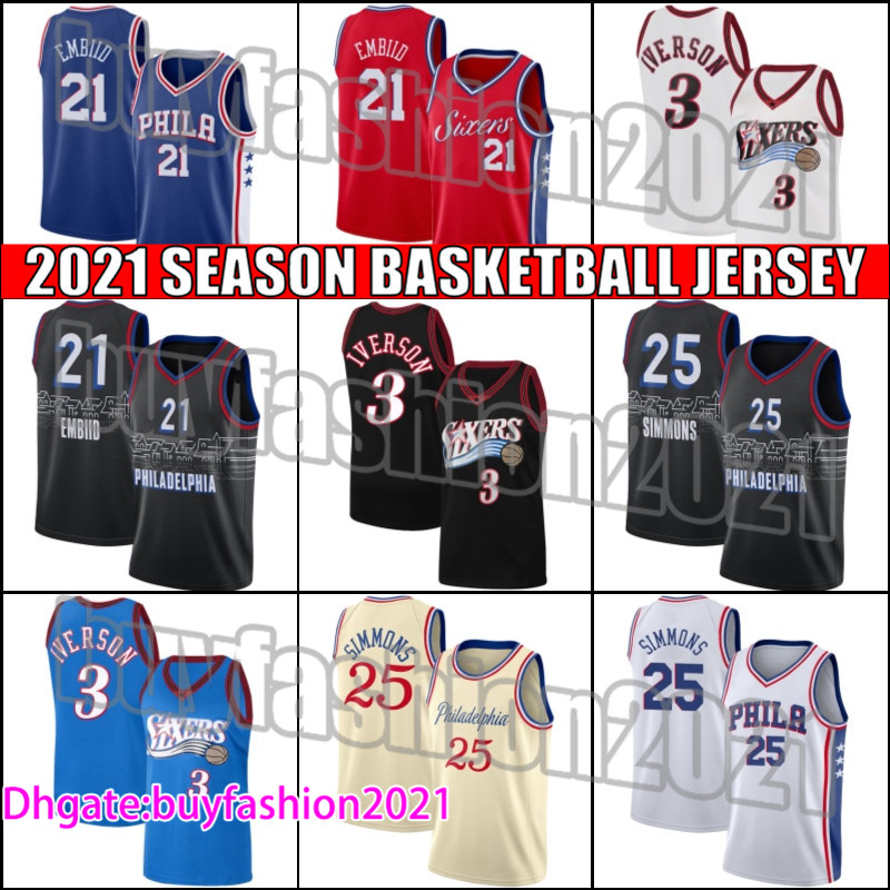 Philadelphia 76ers Jerseys Ben 25 Simmons Jersey Joel 21 Embiid Jerseys Throwback Allen 3 Iverson Jersey Basketball n54asv, Black;red
Philadelphia 76ers Jerseys Ben 25 Simmons Jersey Joel 21 Embiid Jerseys Throwback Allen 3 Iverson Jersey Basketball n54asv, Black;red