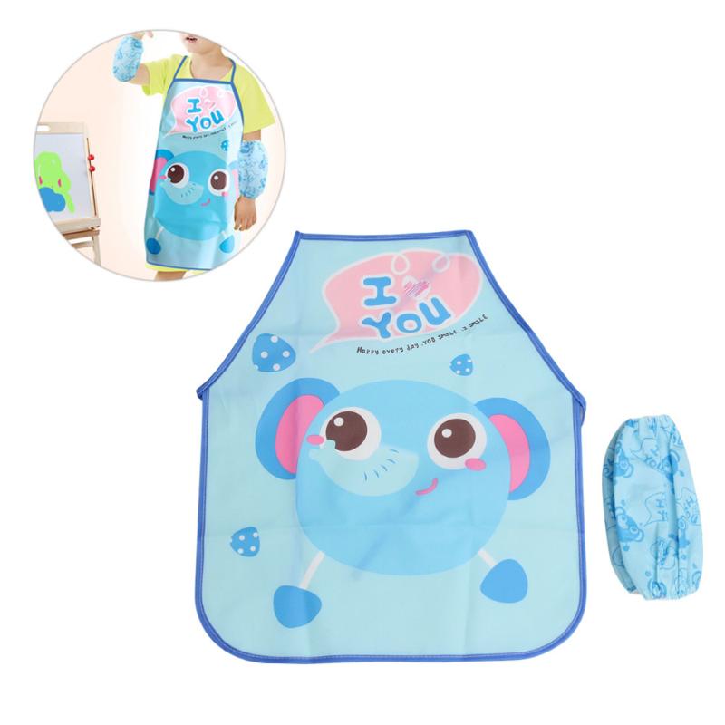 3pcs Kids Waterproof Aprons Cartoon Pattern Painting Craft And Sleeves Children's Gown (Apron + 2pcs Sleeve) (Blue Elepha
3pcs Kids Waterproof Aprons Cartoon Pattern Painting Craft And Sleeves Children's Gown (Apron + 2pcs Sleeve) (Blue Elepha