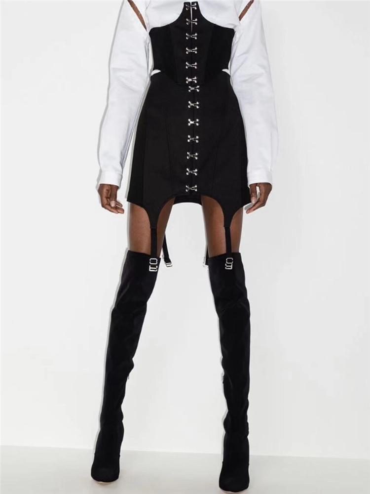 High Waist Bag Hip Skirt Female 2021 Summer Style Original Design Hook-and-eye Button Irregular Slim Short Skirts