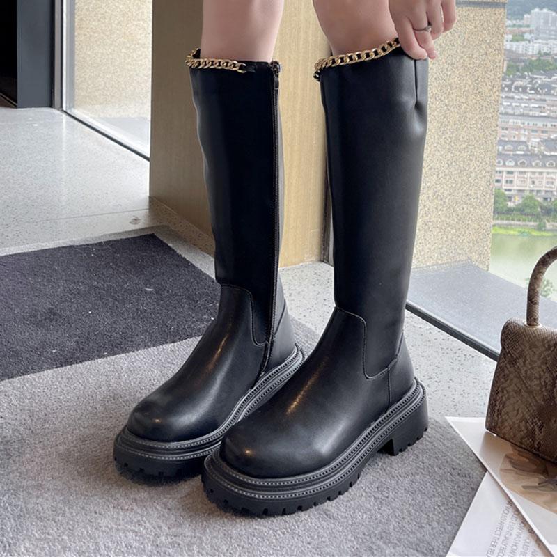 Boots Lucyever 2021 Metal Chain Knee-high Women Comfortable Med Heels Long Woman Fashion Black Autumn Shoes Ladies
Boots Lucyever 2021 Metal Chain Knee-high Women Comfortable Med Heels Long Woman Fashion Black Autumn Shoes Ladies