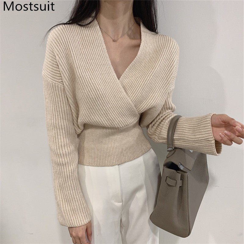 Criss-cross V-neck Korean Knitted Pullover Sweater Women Winter Long Sleeve Casual Fashion Tops Solid Chic Ladies Jumpers 210518, Grey
Criss-cross V-neck Korean Knitted Pullover Sweater Women Winter Long Sleeve Casual Fashion Tops Solid Chic Ladies Jumpers 210518, Grey