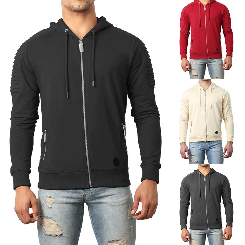 2020 four seasons fashion sports hooded men's cardigan zipper leisure side seam pocket solid color youth sweater men, Black
2020 four seasons fashion sports hooded men's cardigan zipper leisure side seam pocket solid color youth sweater men, Black