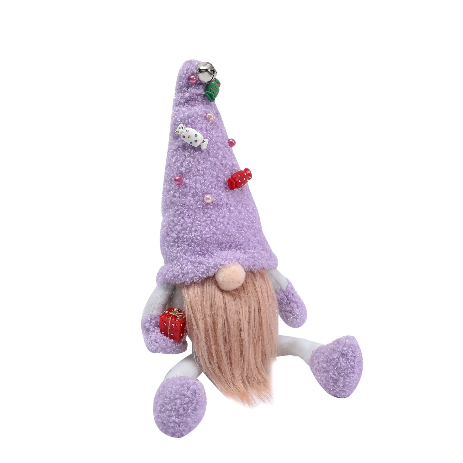 Stock Lovely Stuffed Plush Toy Purple Gnome Handmade Swedish Tomte Figurines Dolls Home Tabletop Ornaments FY3468