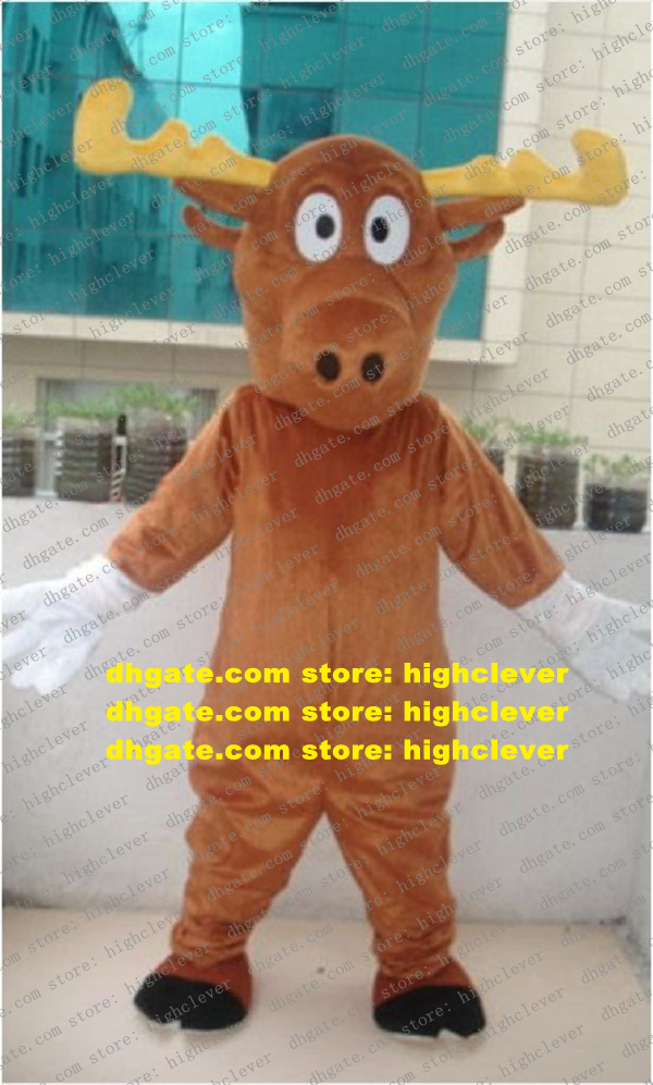 Cute Brown Moose Alces Elk Mascot Costume Mascotte Reindeer Caribou Deer Adult With Long Yellow Horns Big Eyes No.1074 Free Ship, As in photos
Cute Brown Moose Alces Elk Mascot Costume Mascotte Reindeer Caribou Deer Adult With Long Yellow Horns Big Eyes No.1074 Free Ship, As in photos