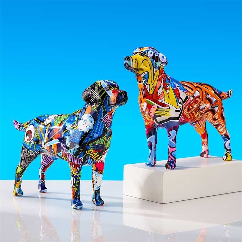 Creative Colorful Art Animal Labrador Resin Crafts Home Decoration Color Modern Simple Living Room 220124
Creative Colorful Art Animal Labrador Resin Crafts Home Decoration Color Modern Simple Living Room 220124