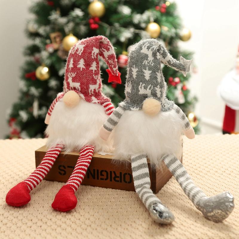 Christmas Decorations Fengrise Gnomes Elf Doll Merry Decor For Home Table 2021 Navidad Ornaments Xmas Gift Year 2022