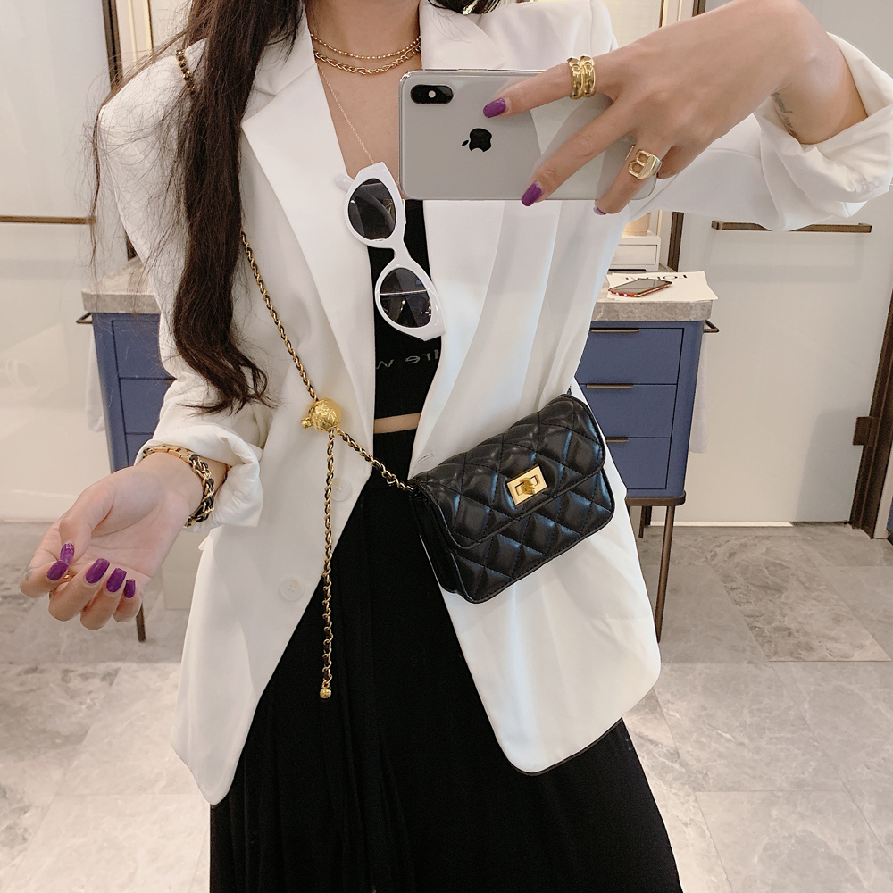 Lucky Beads Mobile Phone Bag Chain Small Bag Female Crossbody Bag 2021 New Fashion Chest Waist Fashion, Black small size 13cm cannot be phone ho
Lucky Beads Mobile Phone Bag Chain Small Bag Female Crossbody Bag 2021 New Fashion Chest Waist Fashion, Black small size 13cm cannot be phone ho