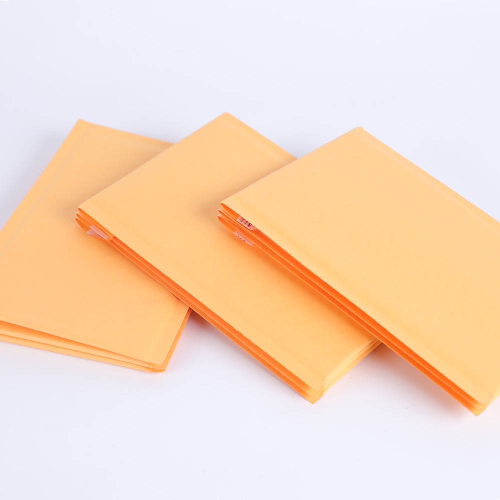 yellow colour Kraft paper bubble mailer envelope