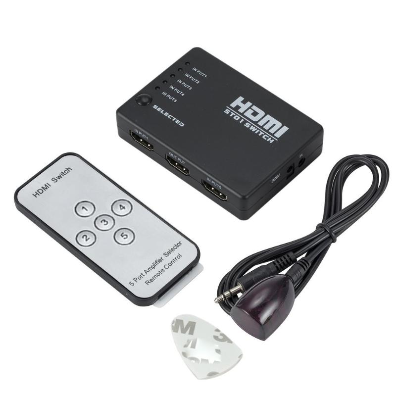 Mini 10% To 85% RH 2.5gbps/250mhz IR Remote 5 Port Switch 5-in-1 5*1 Switcher Splitter Bundle 1 Cables 1.3b Audio & Connectors
Mini 10% To 85% RH 2.5gbps/250mhz IR Remote 5 Port Switch 5-in-1 5*1 Switcher Splitter Bundle 1 Cables 1.3b Audio & Connectors