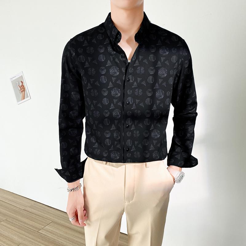 Men's Casual Shirts OIMG2021 Autumn And Winter High-quality Long-sleeved Flower Shirt Male Korean Top Tide Brand, Green
Men's Casual Shirts OIMG2021 Autumn And Winter High-quality Long-sleeved Flower Shirt Male Korean Top Tide Brand, Green