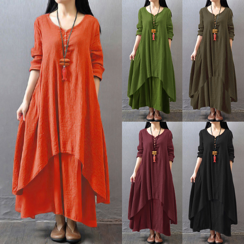 2021anself spring fashion women casual loose dress solid color long sleeve oversized ladies dresses plus size boho long maxi dress, Black;gray
2021anself spring fashion women casual loose dress solid color long sleeve oversized ladies dresses plus size boho long maxi dress, Black;gray