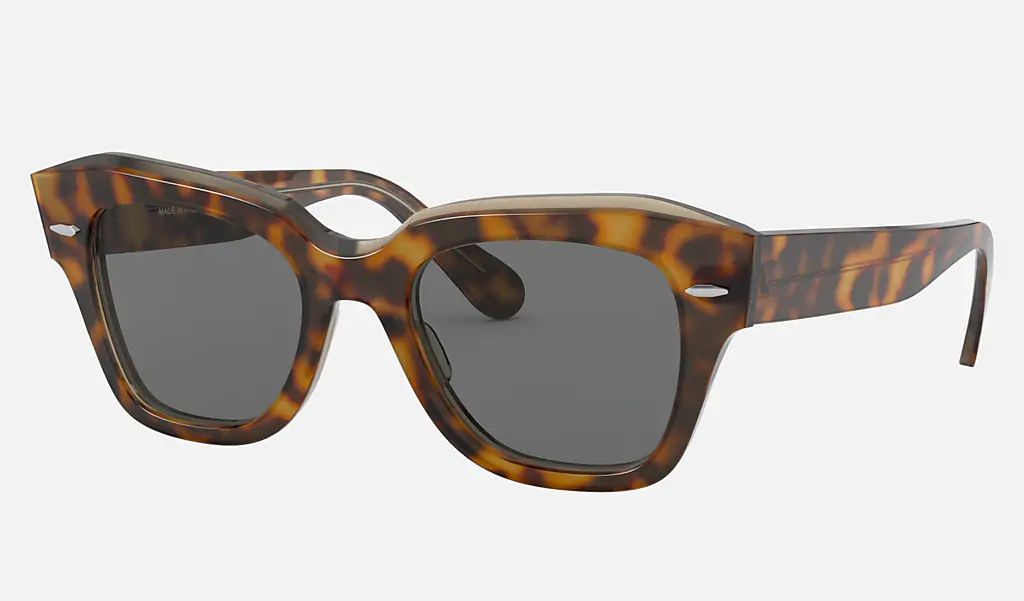 Luxury brand Luxury State Street Eyeglass Glass Lenses Sunglasses Men Women Glass Lenses with Acetate Frame Fashion Sun Glasses Male Female Lentes De 