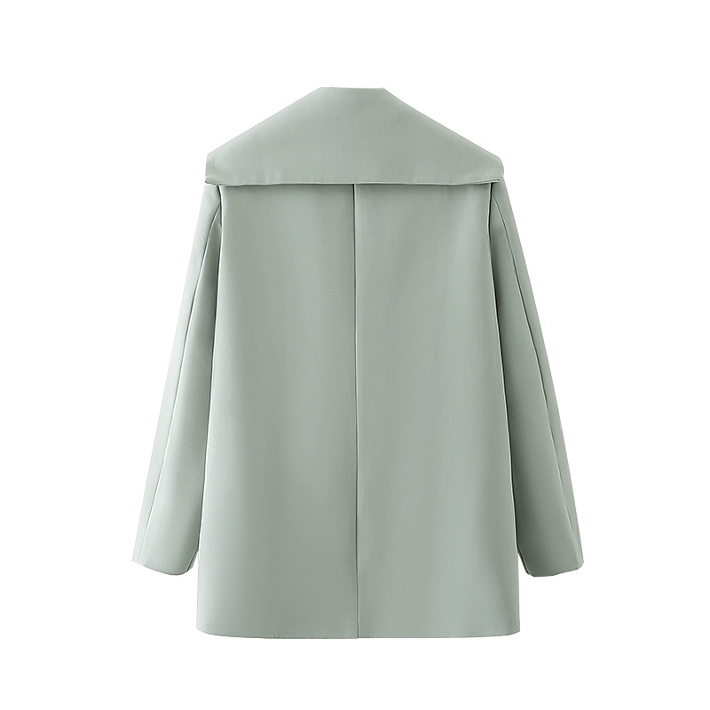 Causal Women Notched Collar Blazers Fashion Ladies Solid Slim Jackets Elegant Female Chic Double Breasted Coats 210430