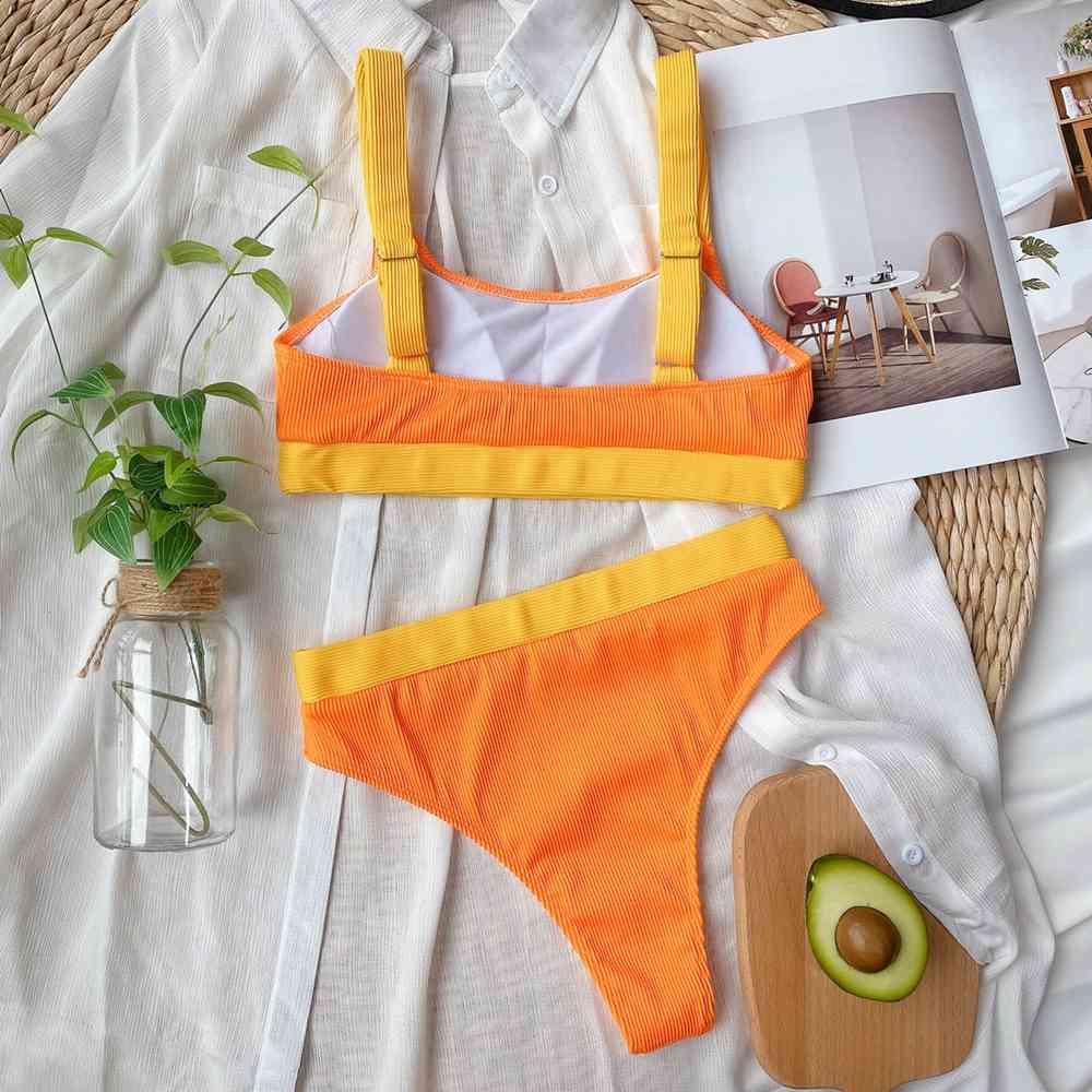 High Waist Bikini Sexy Swimwear Women Push Up Swimsuit Female Patchwork Bathing Suits Summer Beach Wear Set Lady 210521