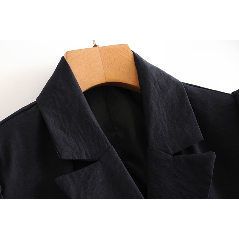 elegant women puff sleeve blazers fashion ladies notched collar jacket suits casual female vintage suit girls chic 210430