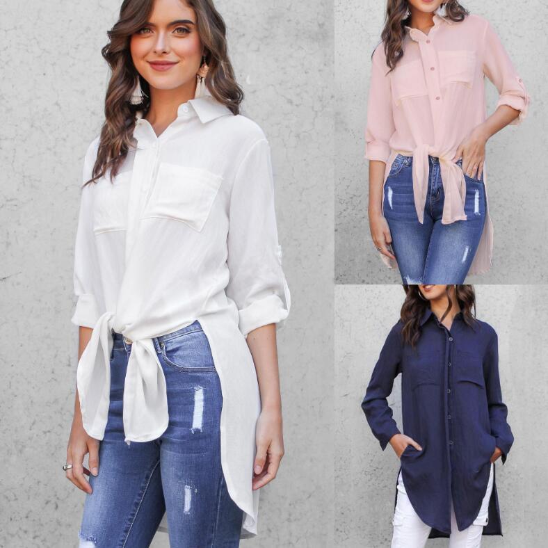Women' Blouses & Shirts Fashion Casual Solid Color Tops Sexy Long Sleeve Autumn Women Forking Loose Shirt PN3C, White
Women' Blouses & Shirts Fashion Casual Solid Color Tops Sexy Long Sleeve Autumn Women Forking Loose Shirt PN3C, White