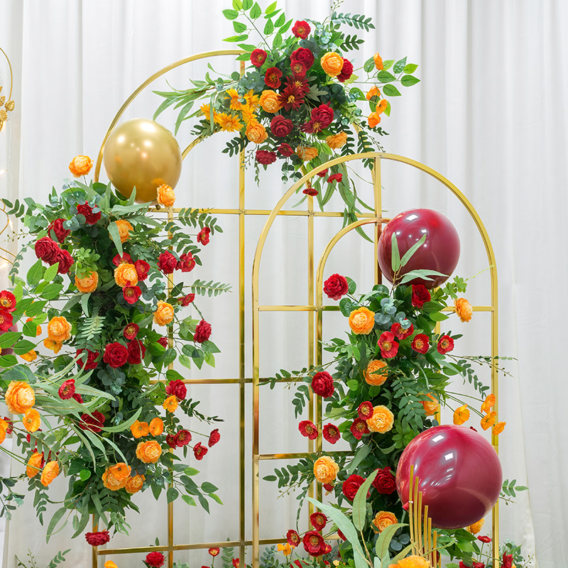 Outdoor Lawn Wedding Decoration Welcome Screen Iron Frame Plinth Table Flower Arch Birthday Balloons Rack Party Stage Backdrops Stand Fabric Display S