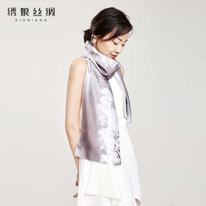 Scarves Mulberry Silk Embroidered Niang Double Gradient Shawl Iridescence Lin Haichang Wipes Twill Joker, Blue;gray
Scarves Mulberry Silk Embroidered Niang Double Gradient Shawl Iridescence Lin Haichang Wipes Twill Joker, Blue;gray
