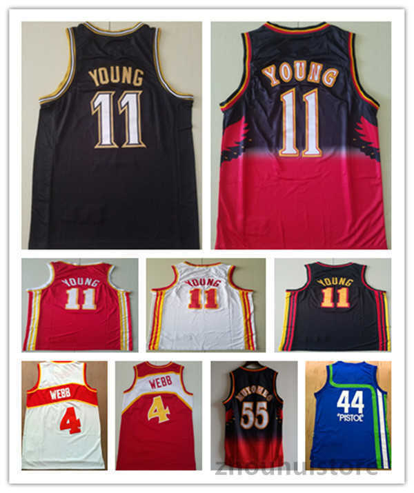 Men Retro Basketball Trae 11 Young Jersey Spud Webb 4 Dikembe Mutombo 55 Vince 44 Pistol N b a Shirts Trae Young 100% stitched Basketball shorts, Black;red
Men Retro Basketball Trae 11 Young Jersey Spud Webb 4 Dikembe Mutombo 55 Vince 44 Pistol N b a Shirts Trae Young 100% stitched Basketball shorts, Black;red