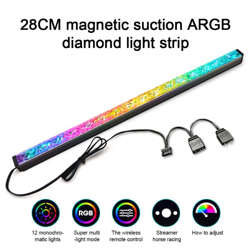 Diamond Light Strip 5V/3Pin Small 4Pin RGB Chassis Decorative Bar LED Symphony Magnetic Hard Atmosphere Lamp Computer Cables & Connectors
Diamond Light Strip 5V/3Pin Small 4Pin RGB Chassis Decorative Bar LED Symphony Magnetic Hard Atmosphere Lamp Computer Cables & Connectors