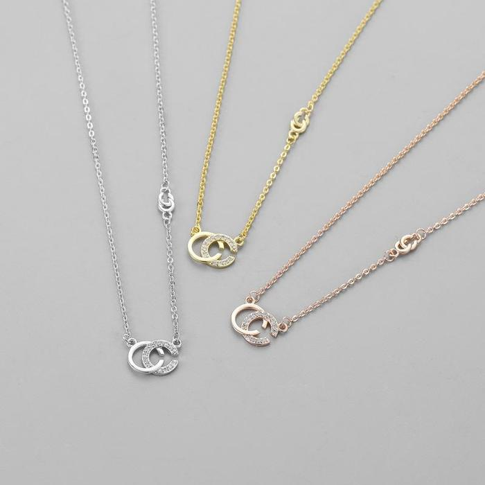2021 Wholesale Brand Designer Double Letters necklace Gold Tone necklace For Women Men Wedding Party Jewelry Gift
2021 Wholesale Brand Designer Double Letters necklace Gold Tone necklace For Women Men Wedding Party Jewelry Gift