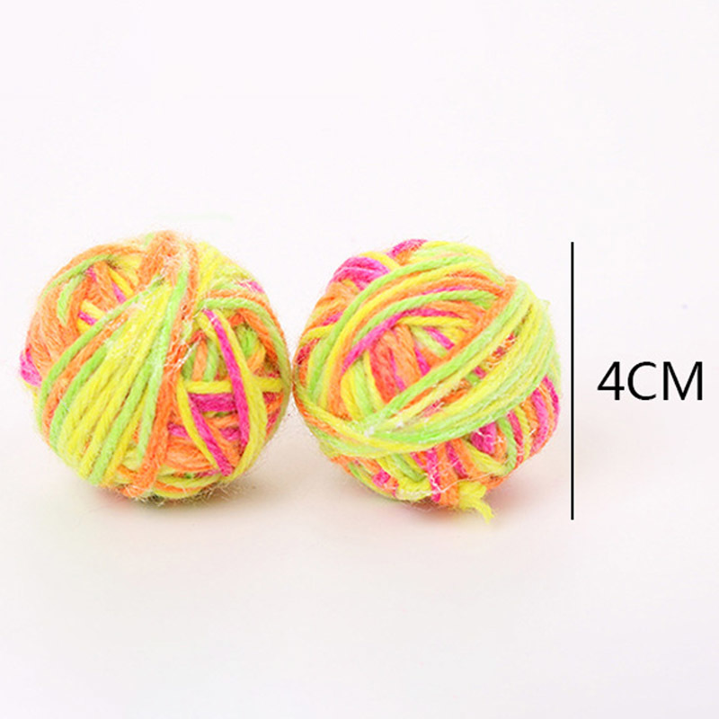 1Pcs Grinding Claw Toy Random Color Interactive Toys Wool 4CM Funny Cat Ball Pet Supplies