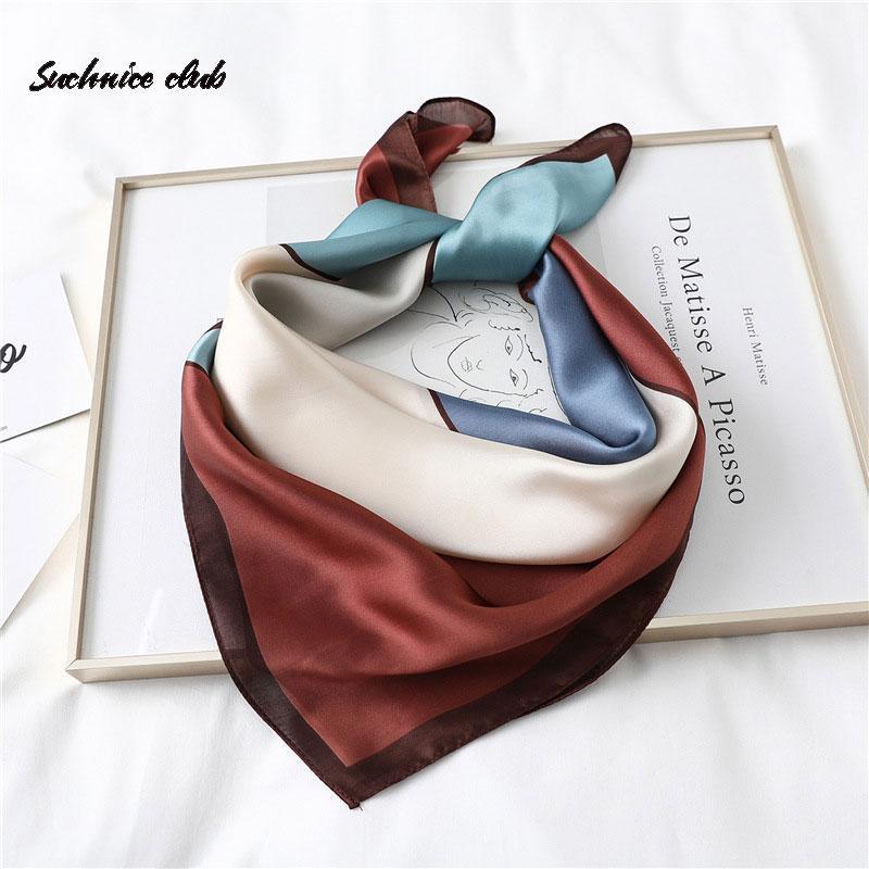 Scarves 2022 Women Silk Scarf Mask Satin Neck Square Shawls Kerchief For Hair Ladies Hijab Muffler Bandana Band 70*70cm, Blue;gray
Scarves 2022 Women Silk Scarf Mask Satin Neck Square Shawls Kerchief For Hair Ladies Hijab Muffler Bandana Band 70*70cm, Blue;gray