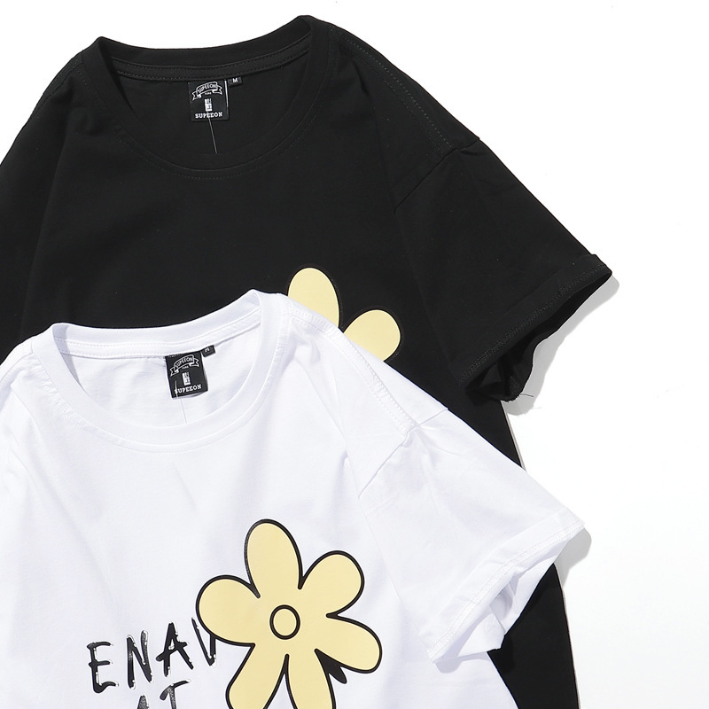 t shirt daisy short sleeve 2021 spring quanzhilong co branded european chrysanthemum fashion couple, White;black
t shirt daisy short sleeve 2021 spring quanzhilong co branded european chrysanthemum fashion couple, White;black