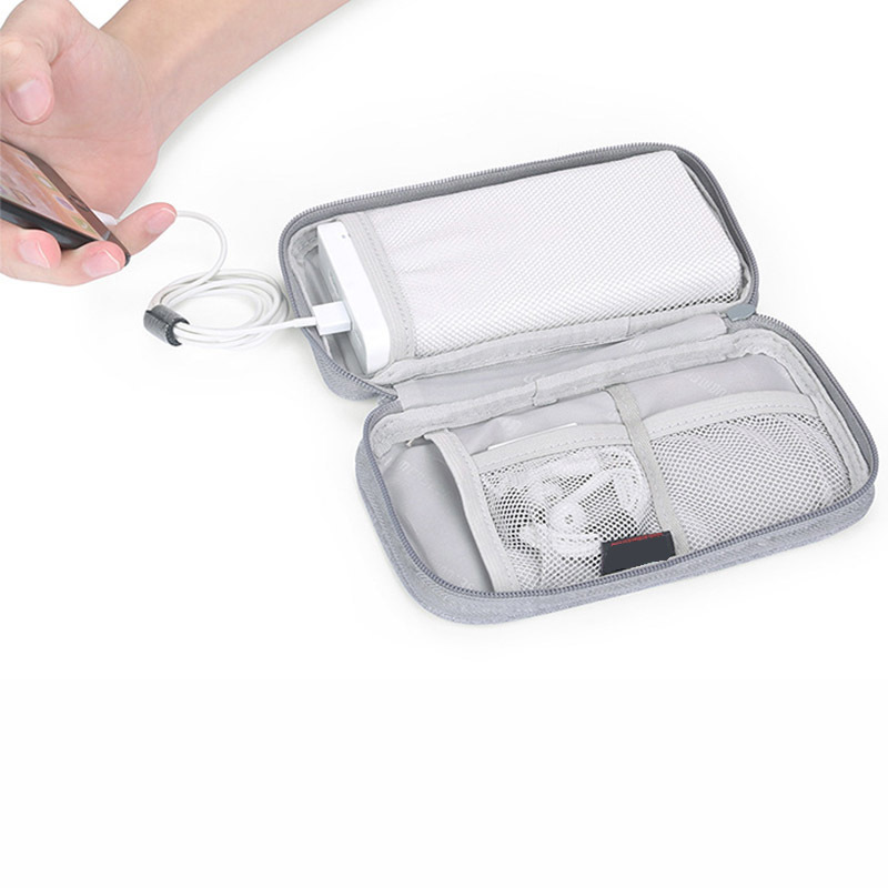1pc Travel Bag Digital Gadget Device Polyester Fiber 19.7*11*4.5CM Multi-function USB Data Organizer Storage Bags Travel Kit