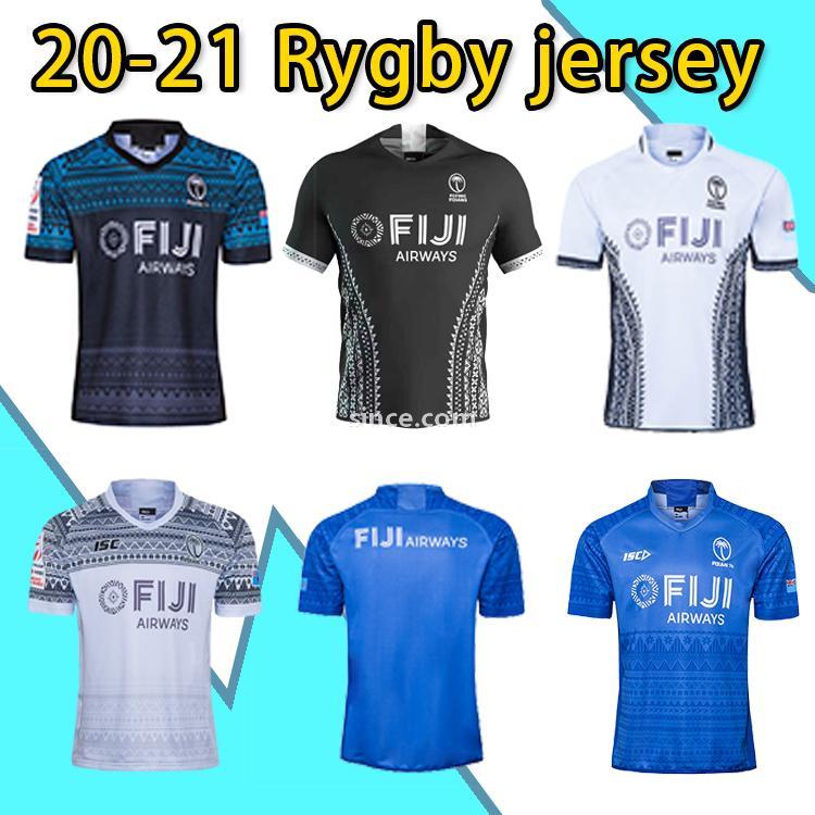 

New 2020 Fiji Rugby Jersey Home away Flying Fijians 2021 POLO Shirt National Rugby League Shirt Fidji SEVENS Jersey top Size s-5xl, Black;gray