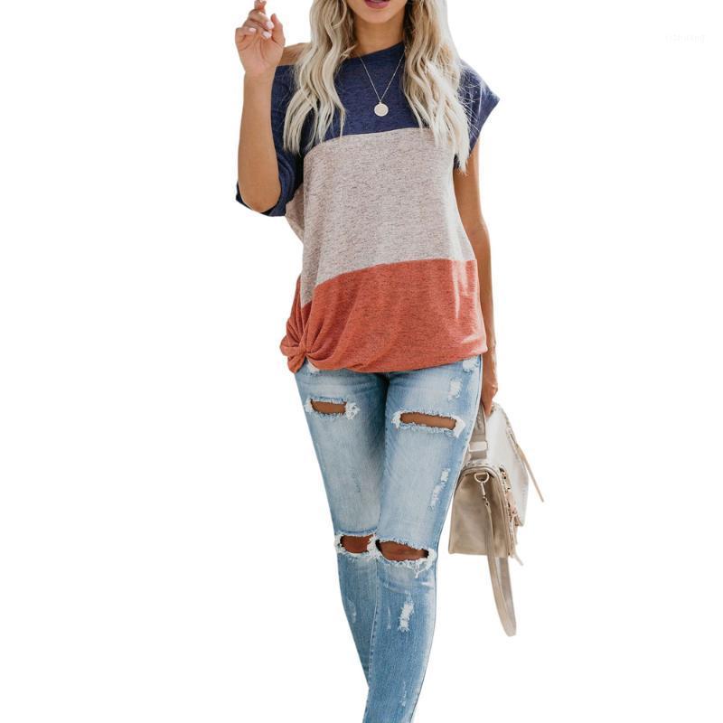 Women's T-Shirt Summer Short Sleeve T-shirts Women Round Collar 3 Color Patchwork Tee Shirt Tops WDC2160, Caiseorange
Women's T-Shirt Summer Short Sleeve T-shirts Women Round Collar 3 Color Patchwork Tee Shirt Tops WDC2160, Caiseorange