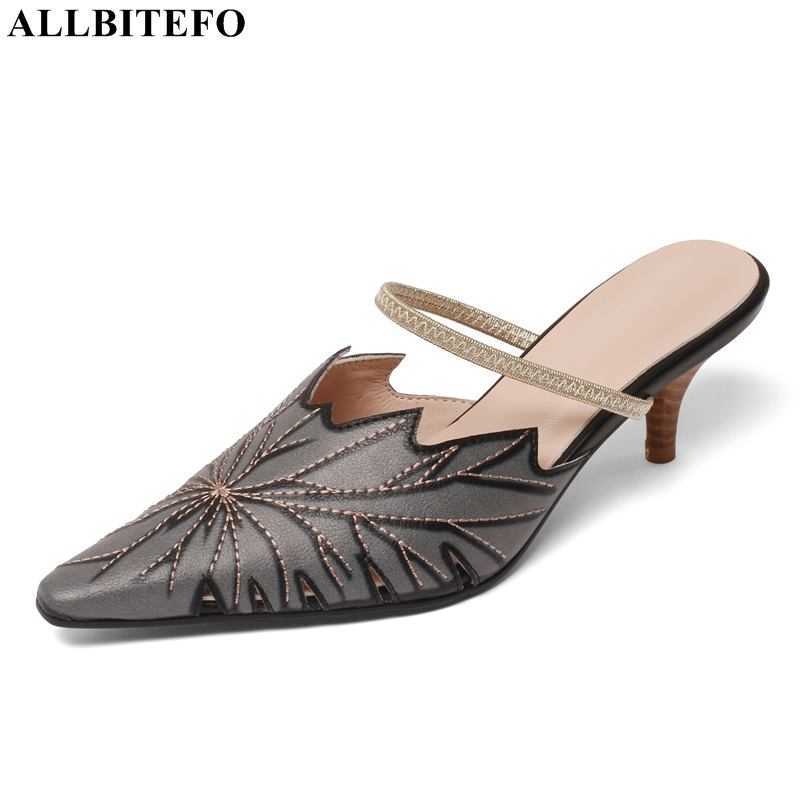 ALLBITEFO Fashion retro genuine leather flowers sexy high heels party women shoes summer women slippers women sandals flip flops 210611, As picture
ALLBITEFO Fashion retro genuine leather flowers sexy high heels party women shoes summer women slippers women sandals flip flops 210611, As picture