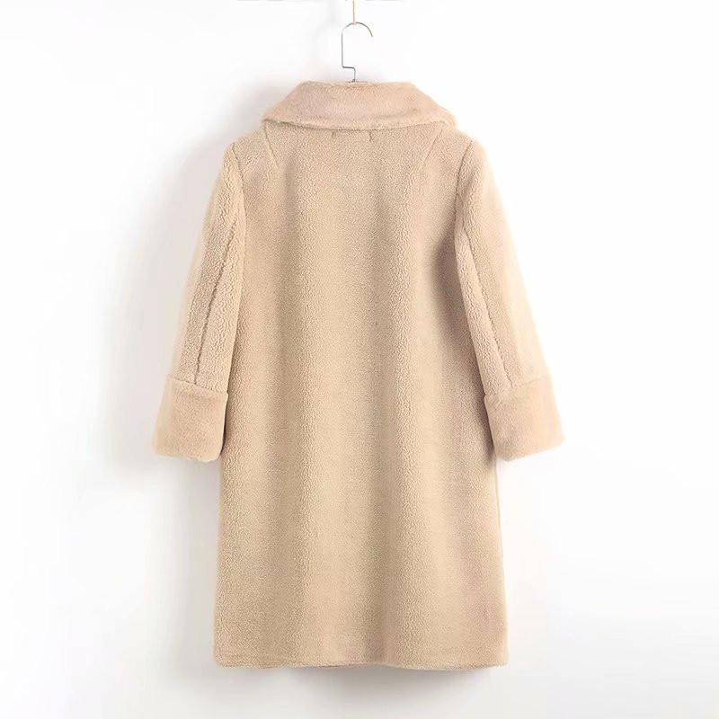 Women Faux Fur Coat Winter Warm Long Teddy Fashion Parka Lamb Jacket Female Casual Outwear 210515