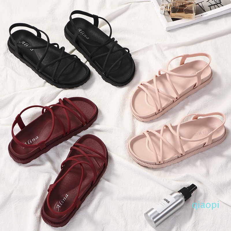 2021 new net celebrity sandal female casual daily students beautiful thick bottom fairy wind beach flat Roman shoes, Black
2021 new net celebrity sandal female casual daily students beautiful thick bottom fairy wind beach flat Roman shoes, Black