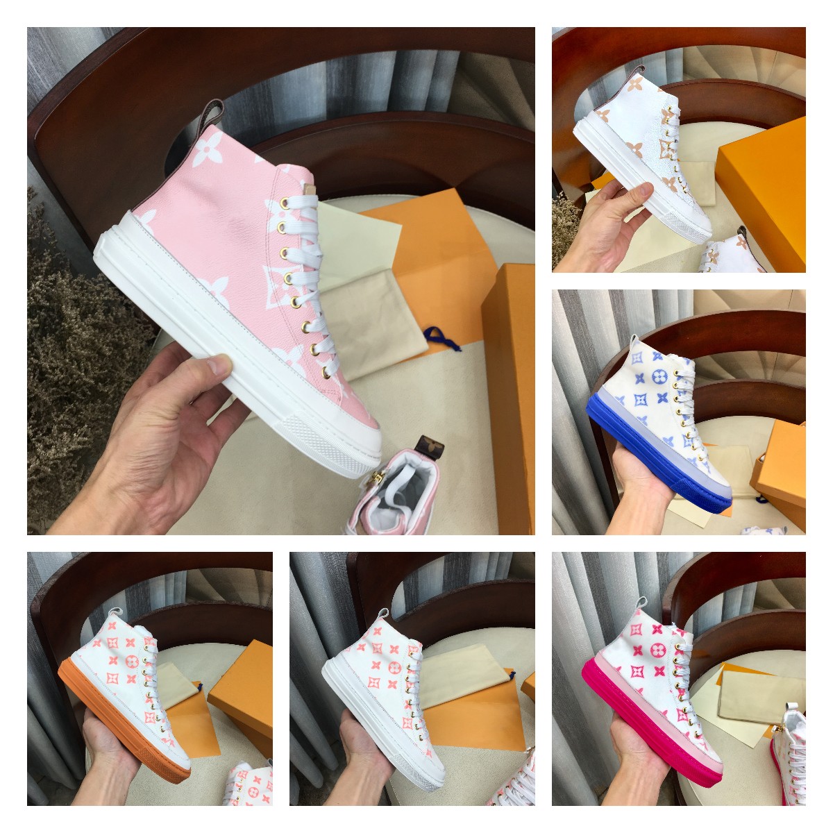 2021 New round-Toe Lace-up Flat Women Luxury Designer Casual Shoes Stellar High-Top Sneakers Wild Fashion Breathable Design Size 34-42, Photo color
2021 New round-Toe Lace-up Flat Women Luxury Designer Casual Shoes Stellar High-Top Sneakers Wild Fashion Breathable Design Size 34-42, Photo color