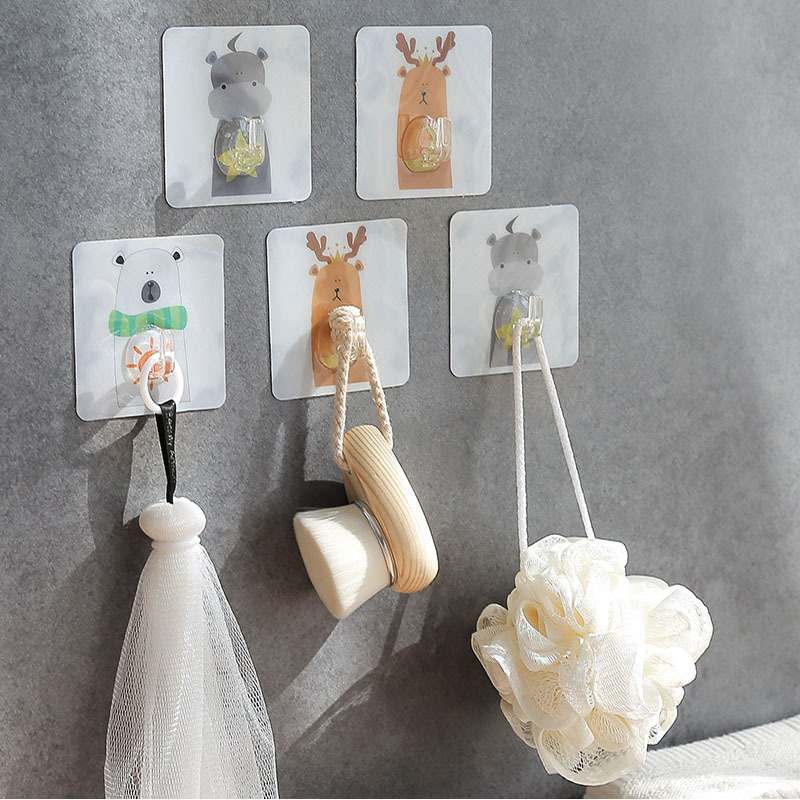 Adhesive Hooks 1 Pc Clothes Towel Rack Multi-purpose Kitchen Hanger Storage Hook Bathroom Accessories