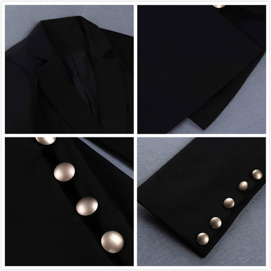 Free Autumn Women's Suit Mini Dress Sexy Deep V Lapel Long Sleeve Single Breasted Elegant Bodycon Party 210524