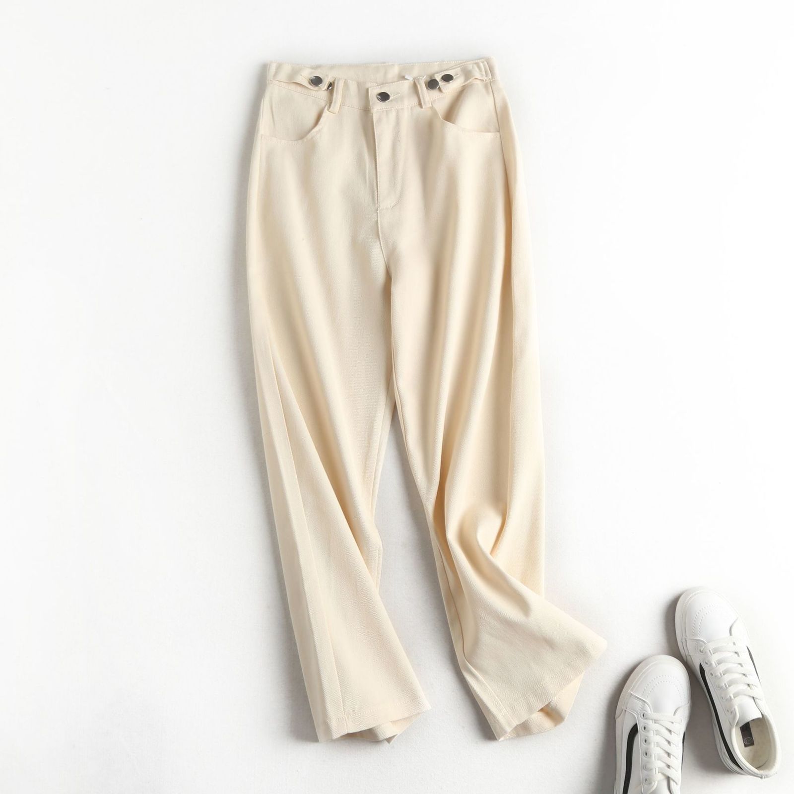 jeans m5446 - korean women's 2021 spring and autumn high waist adjustable five button denim straight pants for women, Blue
jeans m5446 - korean women's 2021 spring and autumn high waist adjustable five button denim straight pants for women, Blue