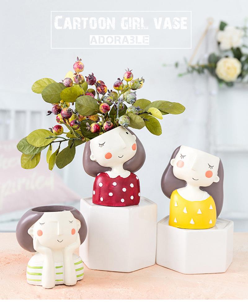 Home Decoration Planter Pot Cute Girl Flowerpot Desktop Vase Office Accessories Bonsai Vases
Home Decoration Planter Pot Cute Girl Flowerpot Desktop Vase Office Accessories Bonsai Vases