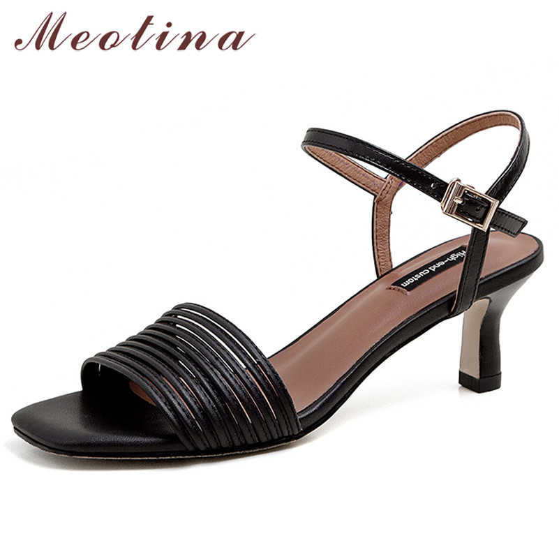Meotina Narrow Band Real Leather Sandals Square Toe Female Shoes Buckle Stiletto High Heel Sandals Lady Brown Large Size 10.5 210608, Black
Meotina Narrow Band Real Leather Sandals Square Toe Female Shoes Buckle Stiletto High Heel Sandals Lady Brown Large Size 10.5 210608, Black
