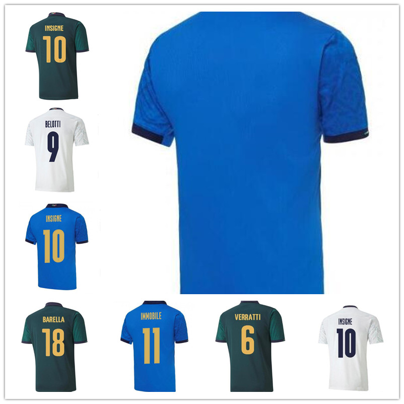 Fans Player version 2021 Italy soccer jerseys INSIGNE Renaissance 21 22 football shirt set CHIELLINI BONUCCI BERNARDESCHI BELOTTI BARELLA men kid