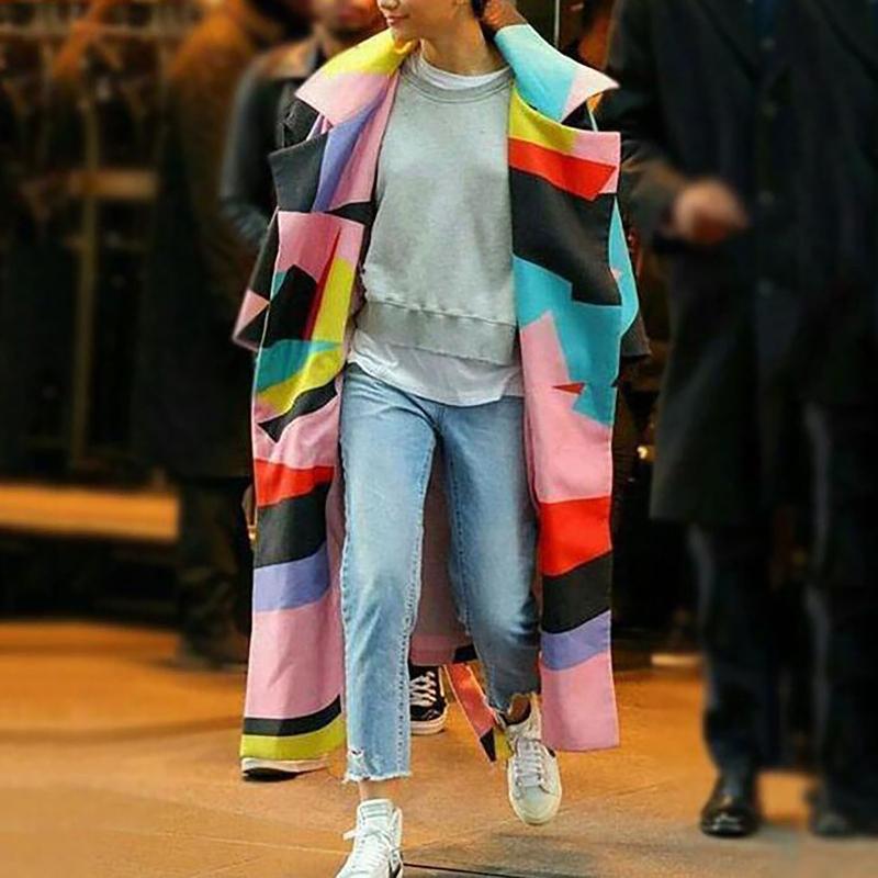 Women' Trench Coats Women Autumn Long Coat Printed Windbreaker Fashion Streetwear Clothing Elegant Female Winter, Multicolor
Women' Trench Coats Women Autumn Long Coat Printed Windbreaker Fashion Streetwear Clothing Elegant Female Winter, Multicolor