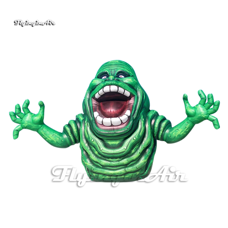 Horrible Large Evil Inflatable Slimer Ghostbusters Character Green Monster Balloon Air Blow Up Ghost For Outdoor Halloween Decorations