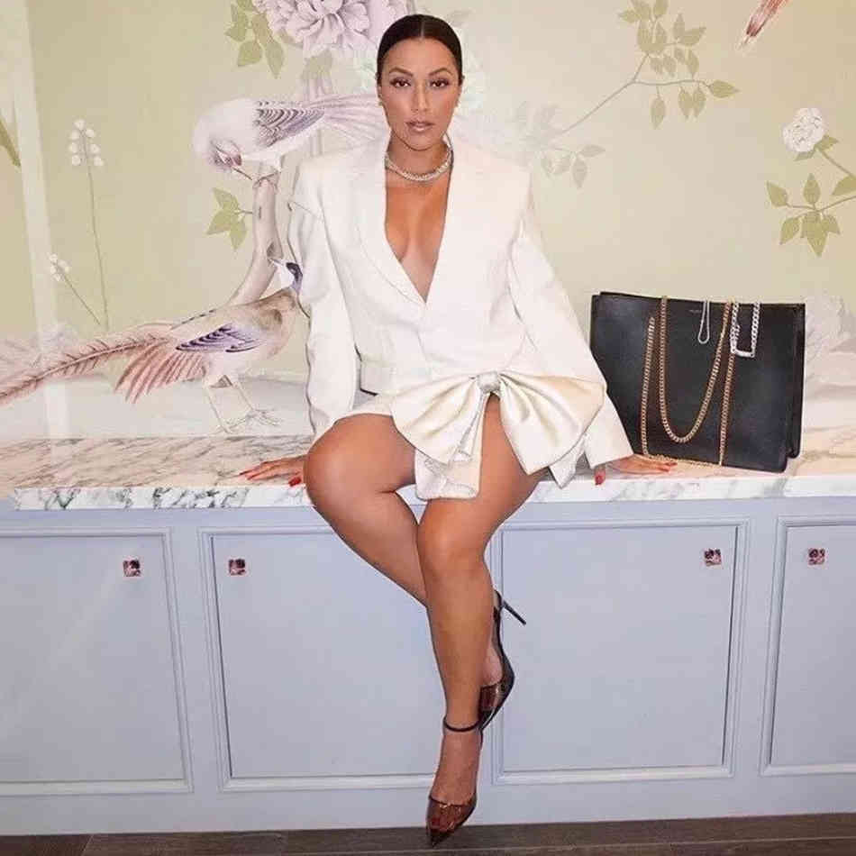 Free High Quality Women's Blazer Spring Lapel Long Sleeve Decorated Big Bow Suit Jacket Clothes 210524