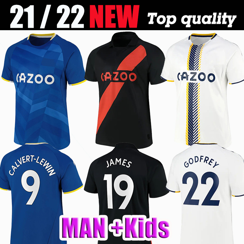 21 22 JAMES Home blue soccer jerseys CALVERT-LEWIN CALVERT LEWIN RICHARLISON away black ALLAN DIGNE DOUCOURE 2021 2022 football shirt men + kids kit set
21 22 JAMES Home blue soccer jerseys CALVERT-LEWIN CALVERT LEWIN RICHARLISON away black ALLAN DIGNE DOUCOURE 2021 2022 football shirt men + kids kit set