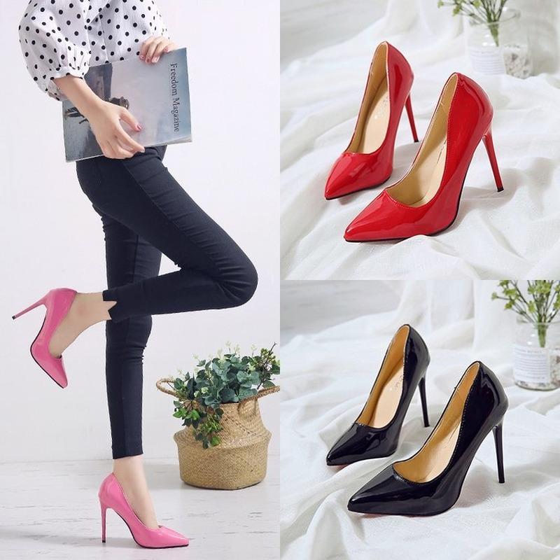 Dress Shoes Sexy High Heel Ladies Stiletto Pointed Large Size Super Women's Zapatos De Mujer
