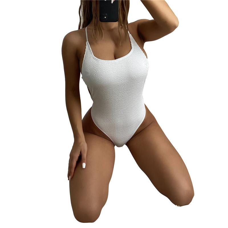 One-Piece Suits 2021 Sexy Women' Solid Color Backless Swimsuit Sleeveless Push Up Swimwear Monokini Summer Beach Wear Bathing Suti
One-Piece Suits 2021 Sexy Women' Solid Color Backless Swimsuit Sleeveless Push Up Swimwear Monokini Summer Beach Wear Bathing Suti