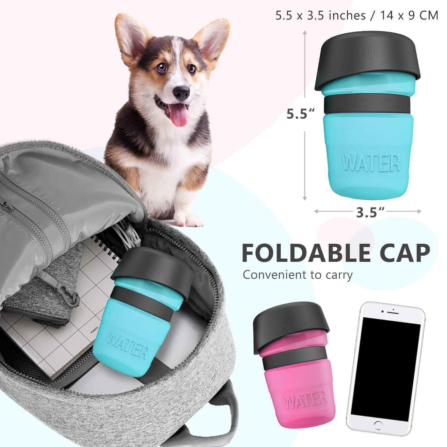 Dog Drinking Water Bottle Sport Squeeze Type Puppy Portable Pet Travel Outdoor Walking Feed Bowl Jug Cup Anti-overflow Dispenser